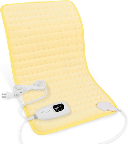 Deepsoon Heating Pad,Electric Heating Pads for Back,Neck,Moist Heating Pad for Abdomen Shoulder Knee Legs,Dry/Moist Heat&Auto Shut Off,Fathers Day Dad Gifts for Men Birthday,Light Gray,24x12 Inch
