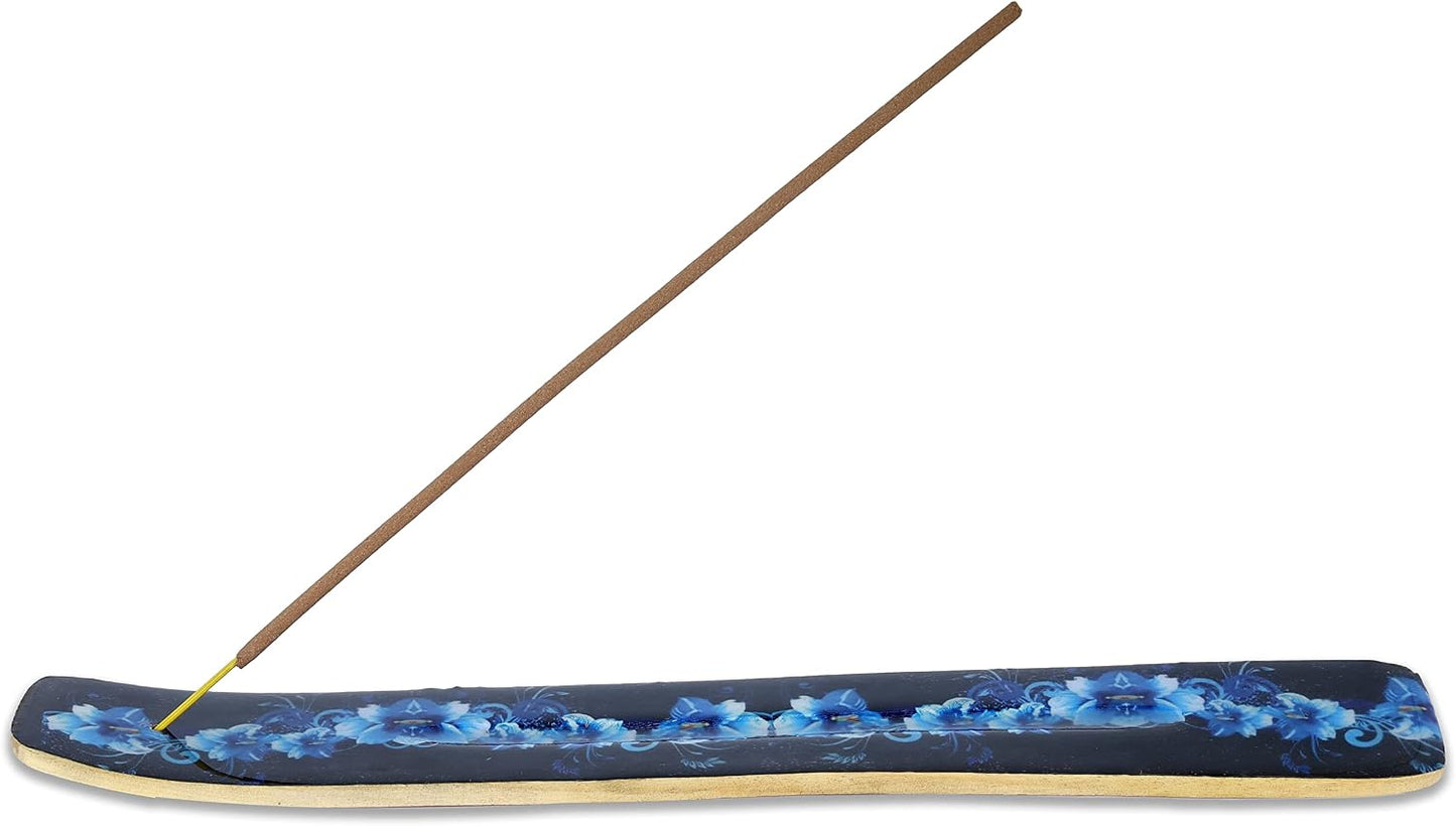 Bless-International Traditional-Handmade-Burner Wooden-Incense-Stick-Holder Ash-Catcher-Stand for-Aromatherapy-Meditation-Yoga (Incense Holder 10 inch(2 pcs))