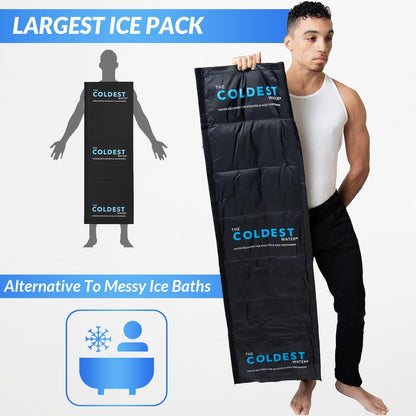 Coldest Ice Pack for Back Pain Relief - All Body Multipurpose Ice Pack for Lower Back Pain, Swelling, Bruises, Surgery, Cramps - Hot & Cold Therapy - Reusable & Adjustable Gel (Large)