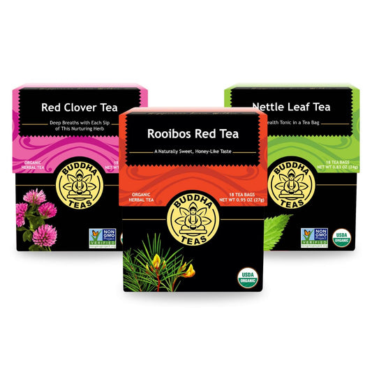 Buddha Teas - Rooibos Red Tea - Organic Herbal Tea - For Digestive Health - Rejuvenate & Support - Caffeine Free - 100% Kosher & Non-GMO - 18 Tea Bags (Pack of 1)
