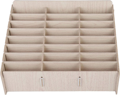VBESTLIFE Wooden Phone Management Storage Box, Thickened Mobile Phone Storage Box with Multiple Cells, Cell Rack for Classroom Conference Office, Wooden Organizer