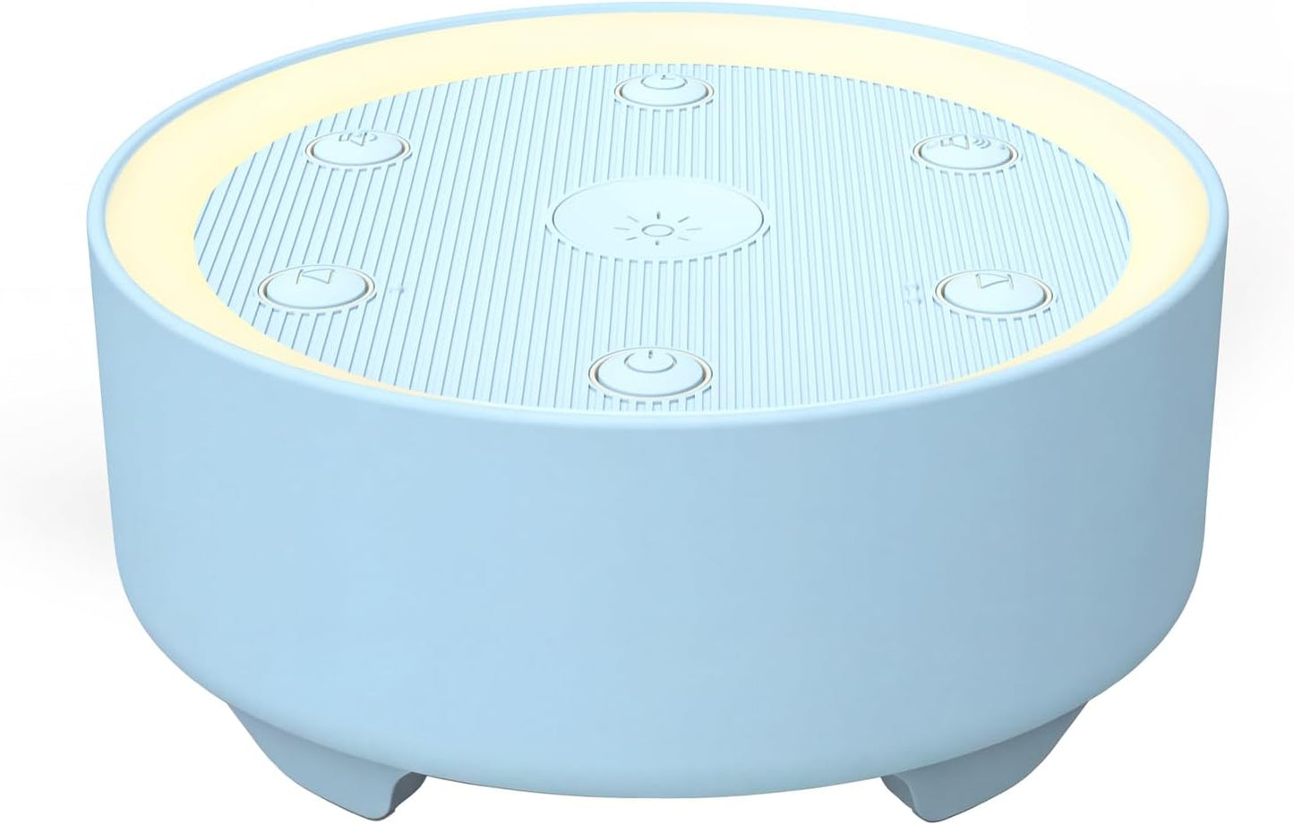 Kipcush White Noise Machine for Sleeping – High-Fidelity Non-Looping Sounds, Dimmable Night Light, USB Powered, Sleep Sound Machine for Baby, Kids & Adults (A - Model White+, Standard)