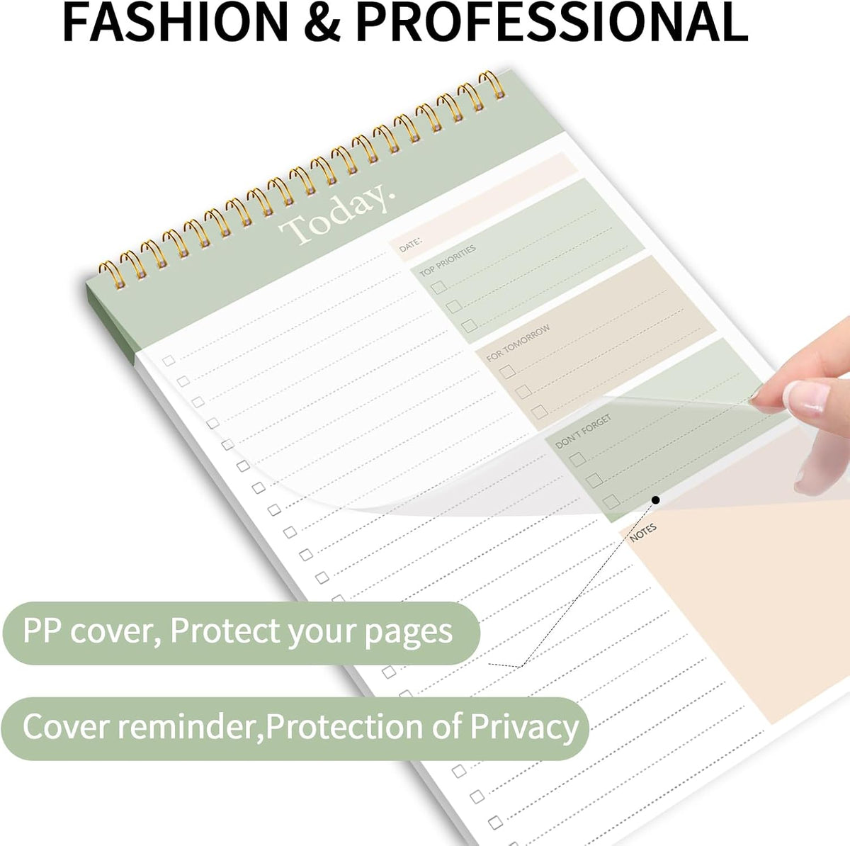 KMQOY To Do List Notepad, Daily Checklist Planner, 6.7" x 9.8", 104 Pages