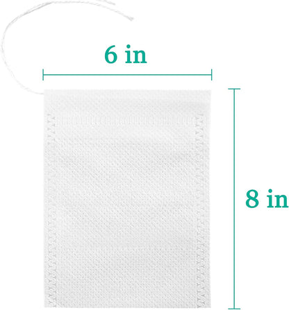 Yzurbu 200pcs 4''x6'' Cold Brew Coffee Filter Bags, No Mess Disposable Filter Bag with Drawstring for Coffee Grounds & Ice Tea