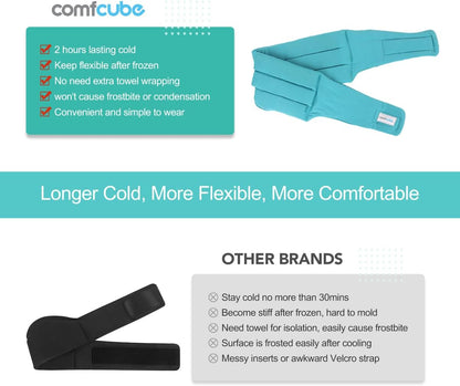 Ice Pack for Knee Pain Relief, 2 Hours Long Lasting Cold Pack for Knee Injuries, Cold Therapy Flexible Ice Pack Wrap for Knee Replacement Surgery, Swelling, ACL, Meniscus Tear