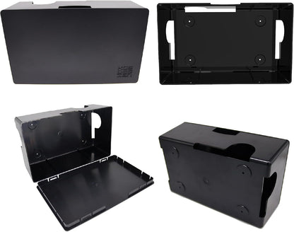 Cable Management Box ABS 12.6x7.9x4.5in, White, Mounting Kit Included