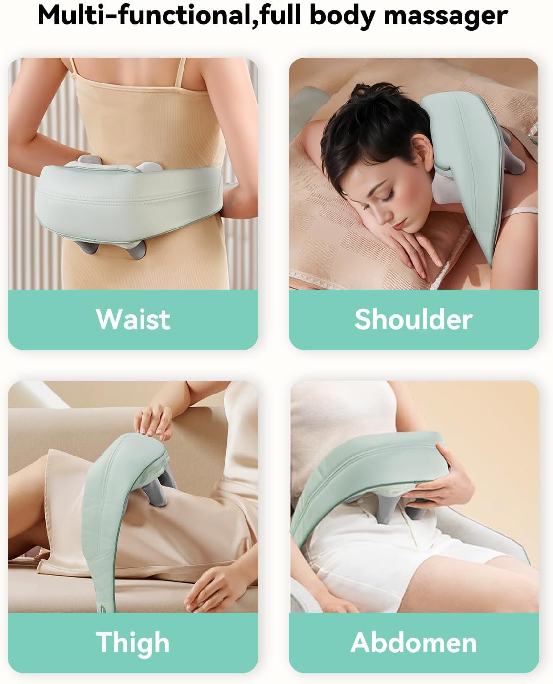 Snailax Neck Massager for Pain Relief Deep Tissue, Neck Massage with Heat, Cordless Massager for Back and Shoulder Pain, Deep Kneading Back Massager, Gift for Mom Dad