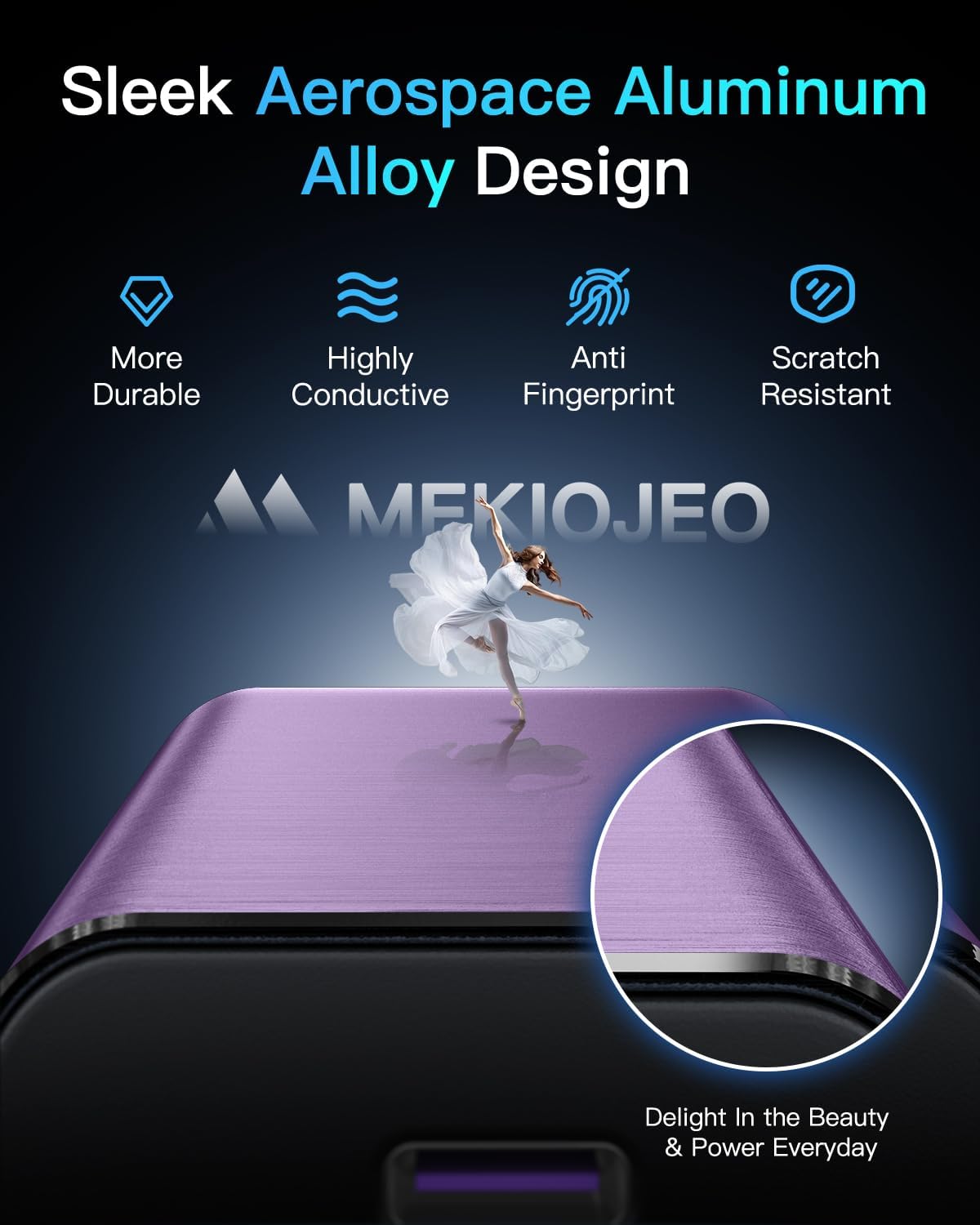 12 Ports Aluminum Alloy MEKIOJEO 380W Charging Station USB C Charger Block