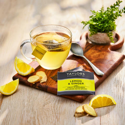 Taylors of Harrogate Lemon & Ginger Herbal Tea Bags, 20ct (Pack of 1)