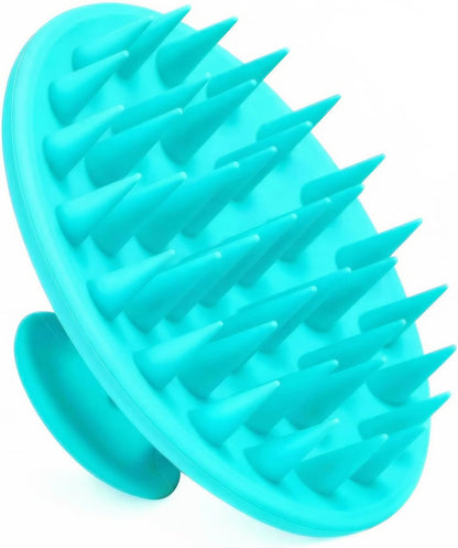 Meartchy Silicone Scalp Massager Shampoo Brush, Scalp Brush for Hair Growth & Dandruff Removal, Hair Scrubber Scalp Stimulator Exfoliator Brush with Soft Bristles for Wet Dry Scalp Care (Black)