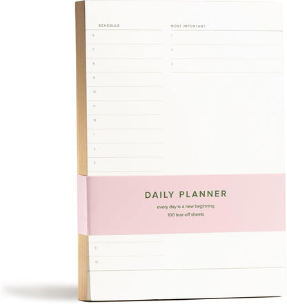 Daily To-Do List Notepad – Desk Pad for Work and Study, Minimal, 8.25x5.85 Inches