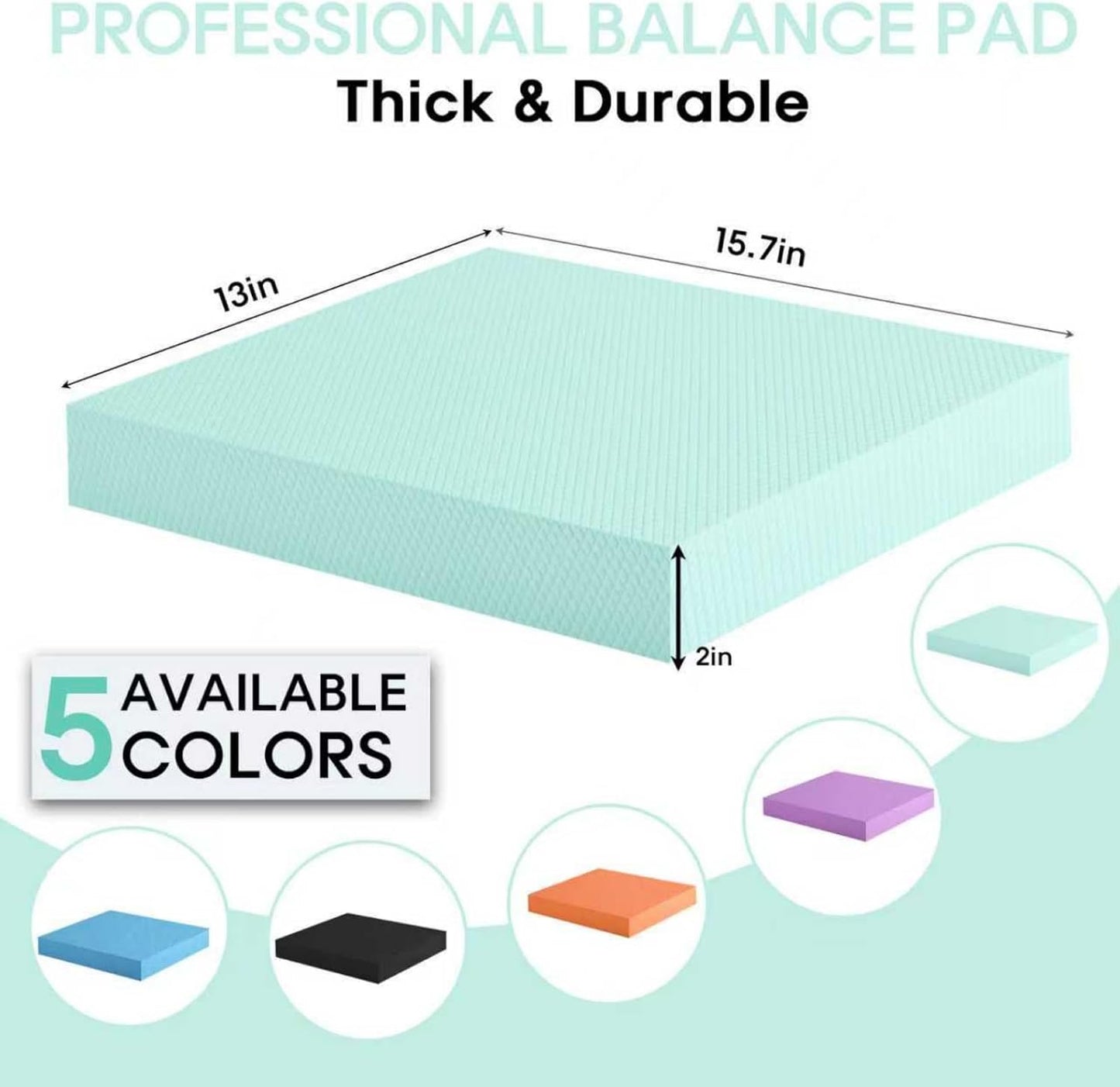 Balance Pad – Stability Trainer for Balance, Stretching, Physical Therapy, Exercise, Mobility, Rehabilitation and Core Training Non-Slip Closed Cell Foam Premium Balance Pad Knee Pad