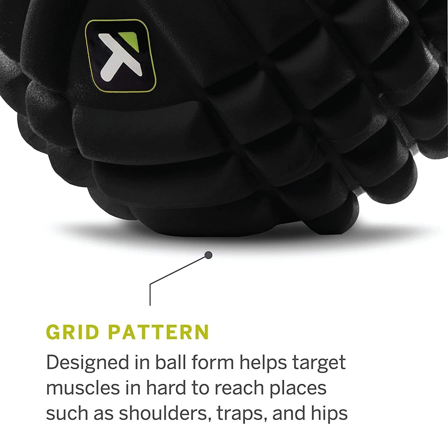 TRIGGERPOINT Performance Grid X Massage Ball for Deep Tissue Massage and Exercise Recovery, Black
