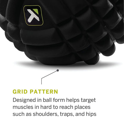 TRIGGERPOINT Performance Grid X Massage Ball for Deep Tissue Massage and Exercise Recovery, Black