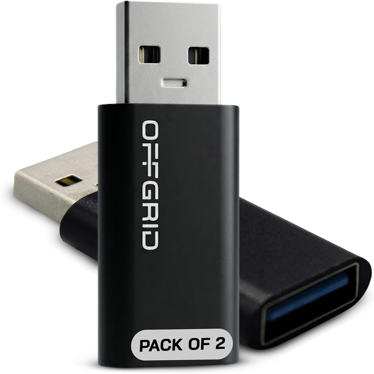 OFFGRID USB Data Blocker, USB C Data Protection Adapter, Black