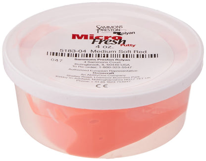 Sammons Preston Micro-Fresh Putty, Antibacterial, Antifungal, and Antimicrobial Therapy Putty for Hands and Feet Exercises, Color Coded Non-Toxic Clay, Soft Yellow, 2 Ounces