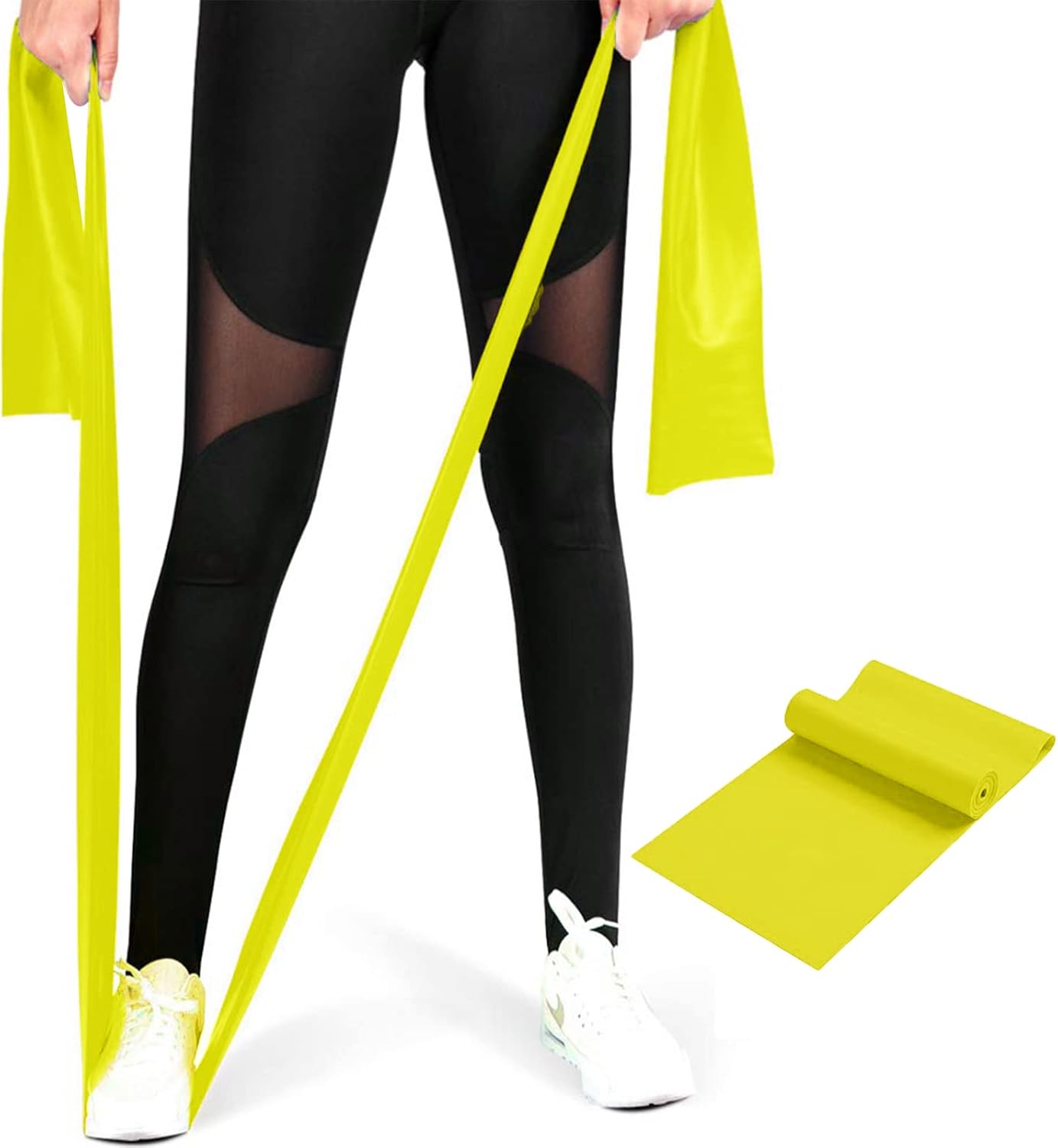 Resistance Bands for Home Workout,Long Exercise Band for Physical Therapy | Non-Latex 59inch Elastic Fitness Bands for Yoga,Pilates,Gym,Travel, Home Exercise Equipment for Women,Men,Pregnant,Seniors
