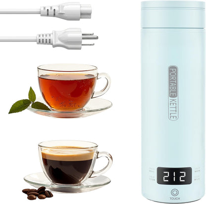 Portable Electric Kettle （120V）, Travel Tea Kettle, 316 Stainless Steel Premium Liner, 4-speed Temperature Adjustment with Auto Shut-off and Boil-Off Protection black