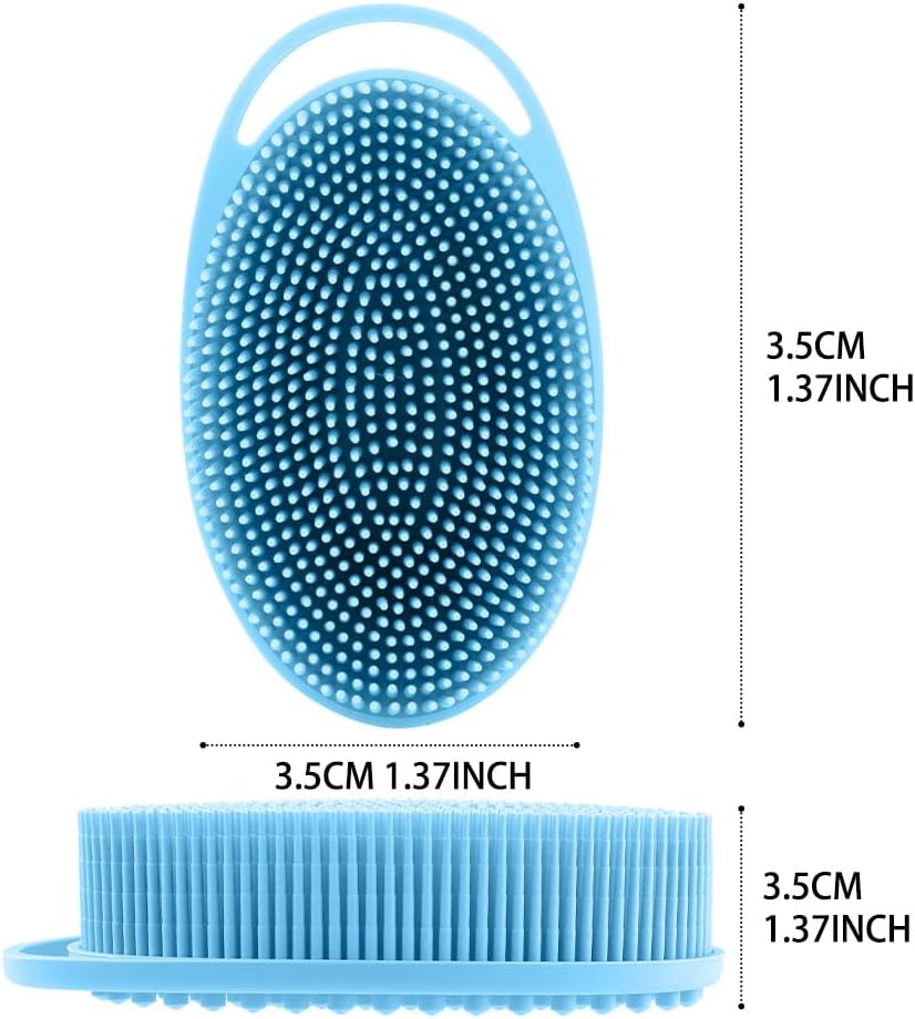 Silicone Body Scrubber, Exfoliating Body Scrubber Silicone, 3pack Soft Loofah Silicone Body Scrubbers for Use in Shower, Shower Scrubber for Body, Silicone Scrubber Men Women for All Skin