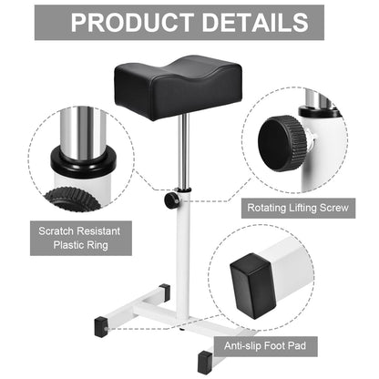 FLOLXNB Pedicure Manicure Footrest, Foot Massage Manicure Nail Beauty Stool Stand, Adjustable Height Footstool for Home Beauty Salon Spa Tattoo (Pink)