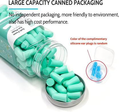 LYSIAN Ultra Soft Foam Earplugs for Sleeping, 38dB SNR Noise Reduction Ear Plugs for Snoring, Shooting, Study, Work and Travel, 60 Pairs, Purple