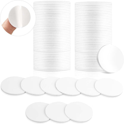 NFC Tag NFC Stickers White NTAG215 Tag Rewritable Round Coin NFC Cards with Adhesive Back Compatible with Tagmo NFC Enabled Mobile Phones