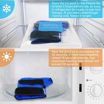 Ankle Ice Pack Wrap for Heel Swelling Pain Relief Reusable Gel Hot Cold Compress for Achilles Tendonitis Plantar Fasciitis, Post-Surgery, Sports Injury(1pcs,Blue)