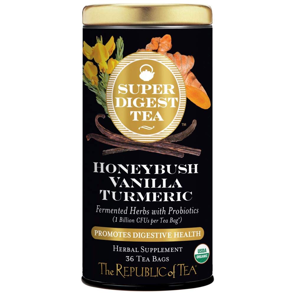 The Republic of Tea Organic Honeybush Vanilla Turmeric Herbal Tea, 36 Count