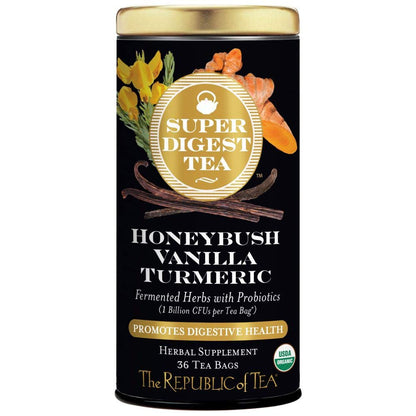 The Republic of Tea Organic Honeybush Vanilla Turmeric Herbal Tea, 36 Count