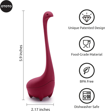 OTOTO Louie Cat Tea Infuser - Cats Loose Leaf Steeper & Diffuser, Tea Strainer Accessories, Cute Gifts for Cat Lovers, White Elephant Gifts, Cute Kitchen Accessories