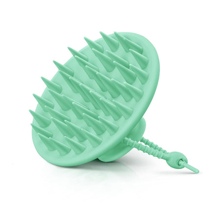 HEETA Scalp Massager Hair Growth, Scalp Scrubber with Soft Bristles, Integrated Silicone Design, Exfoliator for Dandruff Removal & Relaxation, Shampoo Brush Fit Wet Dry Hair Use, Black