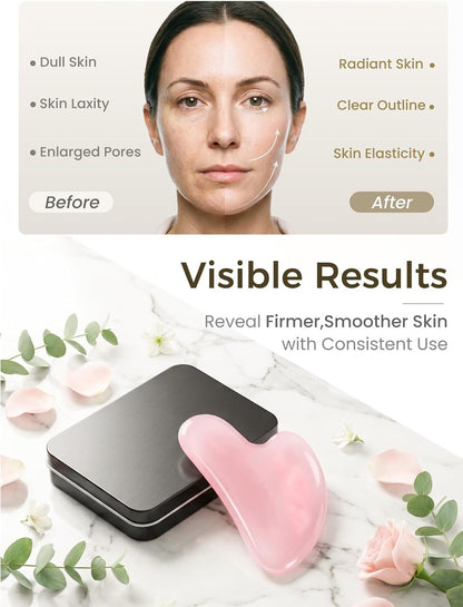 Gua Sha Facial Tools – Stone Guasha Tool for Face, Neck & Body