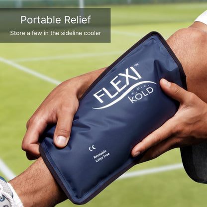 2 FlexiKold Gel Ice Packs (Standard Large: 10.5" x 14.5") - Reusable Cold Pack for Injuries, for Back Pain Relief, Migraine Relief Pad, After Surgery, Postpartum, Headache, Shoulder - 6300-COLD 2PK
