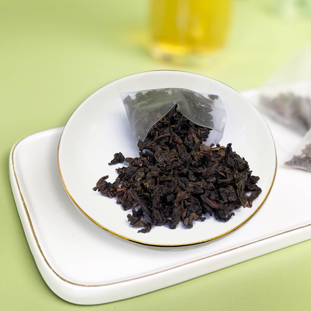 XIEJINJI Premium Oolong Tea Bags, 3.2g x 40 Count | High-Mountain, Sugar-Free, Low-Caffeine, Eco-Conscious Tea Bags