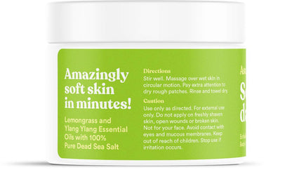 ASUTRA Dead Sea Salt Essential Oil Body Scrub Exfoliator (16 Ounce)