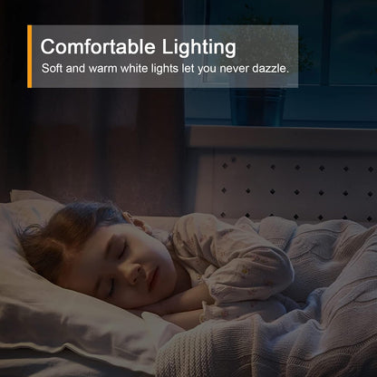 Lyridz Rechargeable Night Light with Motion Sensor, Dimmable Amber Nightlights for Bathroom, Bedroom, Kids Room, Hallway, Stairs, Pet House, 2 Pack