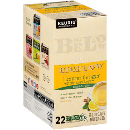 Bigelow Tea Lemon Ginger Herbal K-Cup Pods, 12 Count (Pack of 6)