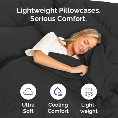 Standard Pillow Cases Set of 10 - Ultra Soft Hotel Quality Pillowcase Covers - Comfy, Cozy & Wrinkle Free - Shrink, Stain and Fade Resistant - Machine Washable Pillow Protectors - 10 Pcs Set - White - Colors B
