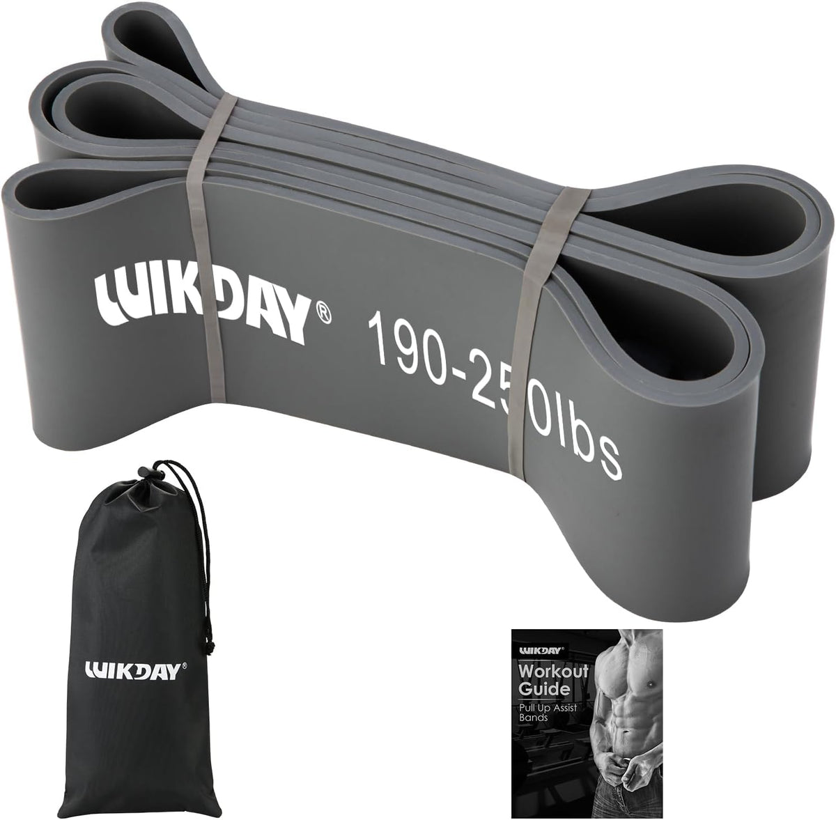 WIKDAY Resistance Bands for Working Out, Exercise Bands, Workout Bands, Pull Up Assistance Bands for Body Stretching Training Physical Therapy Muscle Training for Men & Women