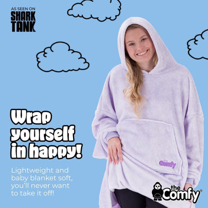 THE COMFY Dream | From Shark Tank | Patented | No Sherpa | Light Wearable Blanket Hoodie | Gift for Women & Men | One Size