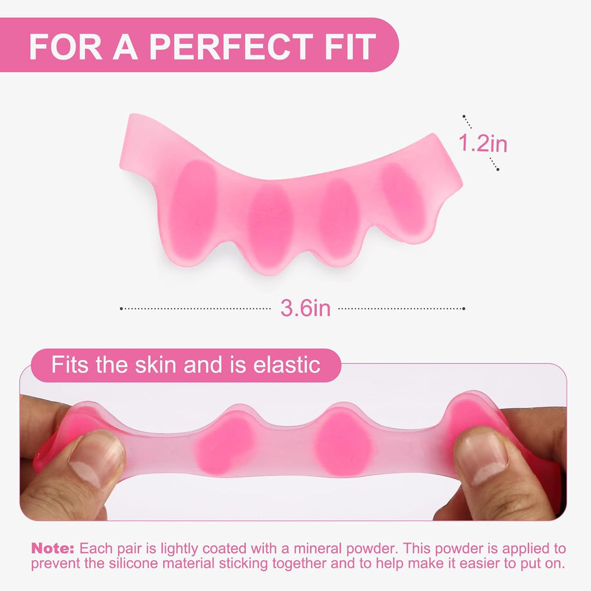 White Gel Toe Separators for Bunions and Hammertoes – 1 Pairs