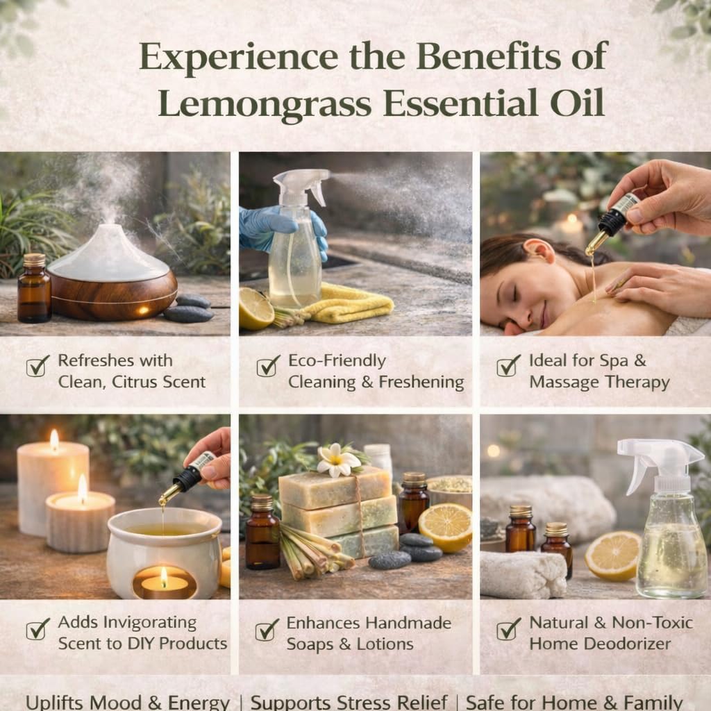 GreenHealth Lavender Essential Oil – 16 fl oz (473 ml) – 100% Pure & Uncut – Aluminum Bottle – Bulk Lavender Oil for Diffuser, Aromatherapy, Candles, Soap & DIY