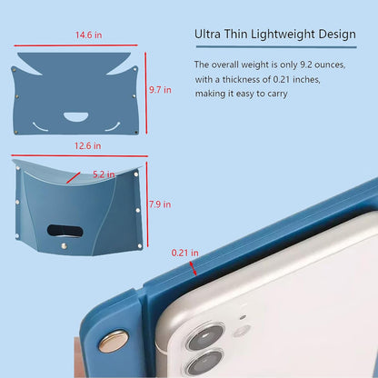 Travel Foot Rest for Airplane,Airplane Foot Rest,Portable Folding Under Desk Foot Stool,Relieves Back & Knee Pain,Comfortable for Long Flights,Cars,Trains,Ultralight Mini (Dark Blue)