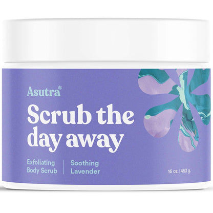 ASUTRA Dead Sea Salt Essential Oil Body Scrub Exfoliator (16 Ounce)