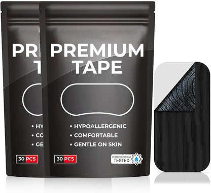 Mouth Tape for Sleeping 60 Pack, Athletic Tape Wrap Breath Training Tape Nasal Strips for Adults Athletes Breathing
