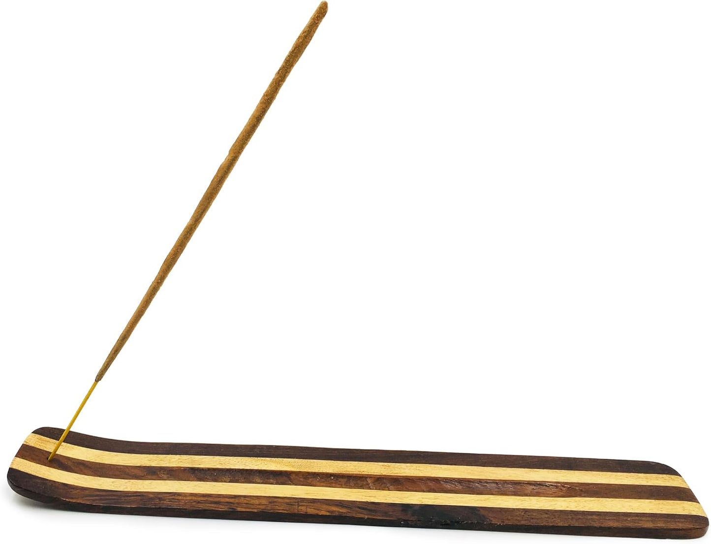 Moon and Stars Incense Holder - Wooden Ash Catcher with Celestial Design for Single Incense Sticks - Meditation Accessories, Spiritual Decor, Home Fragrance, Room Decor (10 Inches Long)