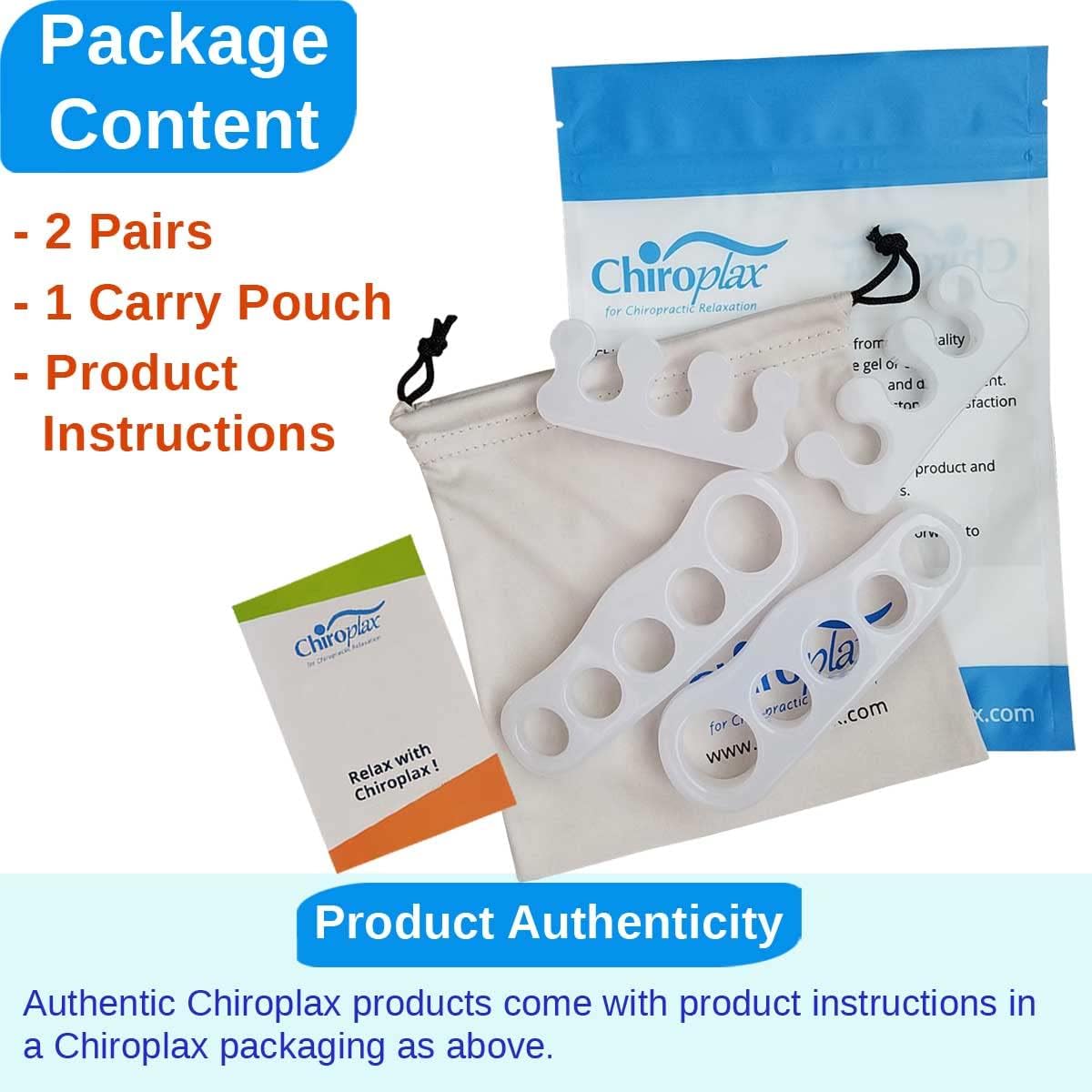 Chiroplax Gel Toe Separators Stretchers Spacers Bunion Tailor's Relief