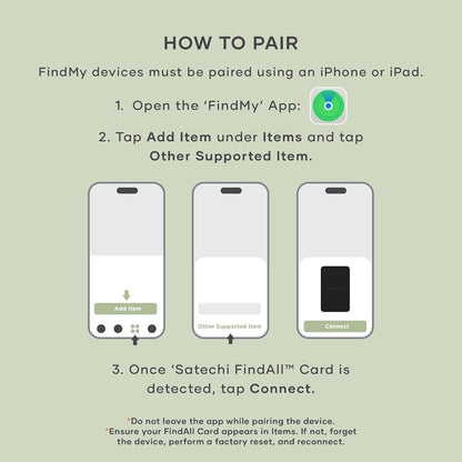 Satechi FindAll Wallet Card, Find My Compatible, Wireless Charging, Black