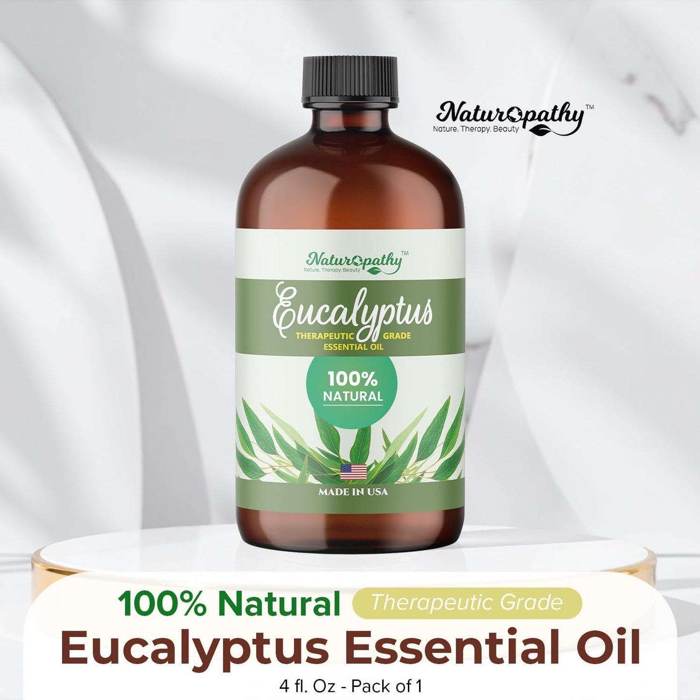Naturopathy Lavender Essential Oil, 100% Natural Therapeutic Grade, Premium Quality Lavender Oil, 4 fl. Oz - Perfect for Aromatherapy and Relaxation
