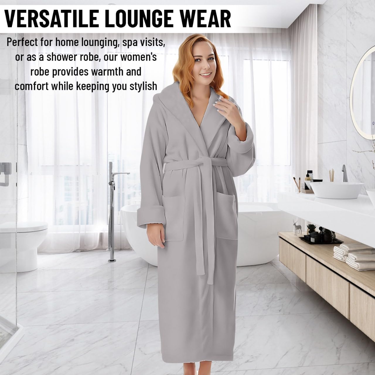 KAHAF COLLECTION Cotton Terry Robes for Women and Men, Terry Shawl Collar Bathrobe, ONE SIZE - UNISEX Men & Women Spa Robe